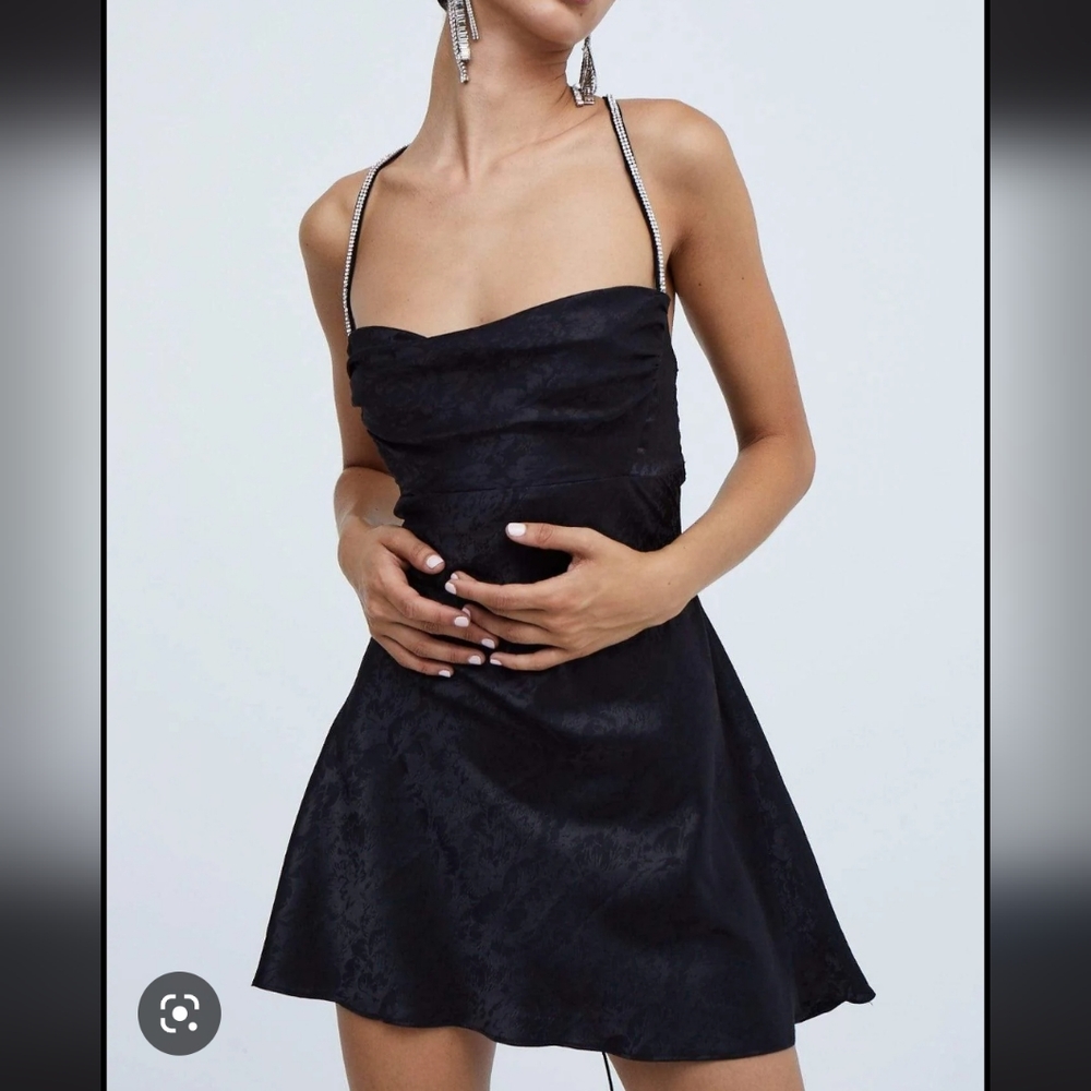 For Love and Lemons black slip dress